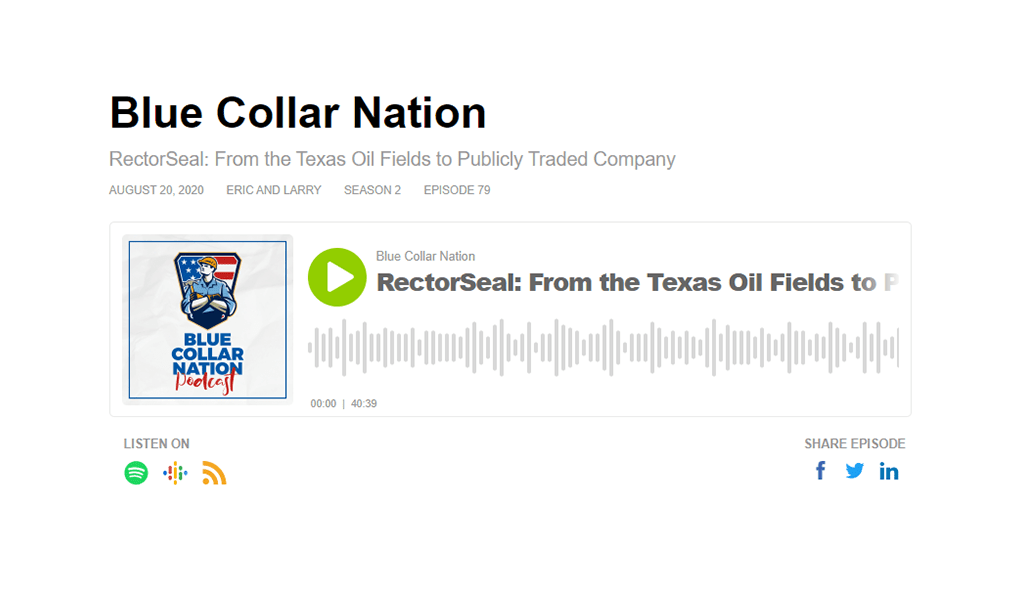 RectorSeal's Extraordinary Company History and Innovations on Podcast